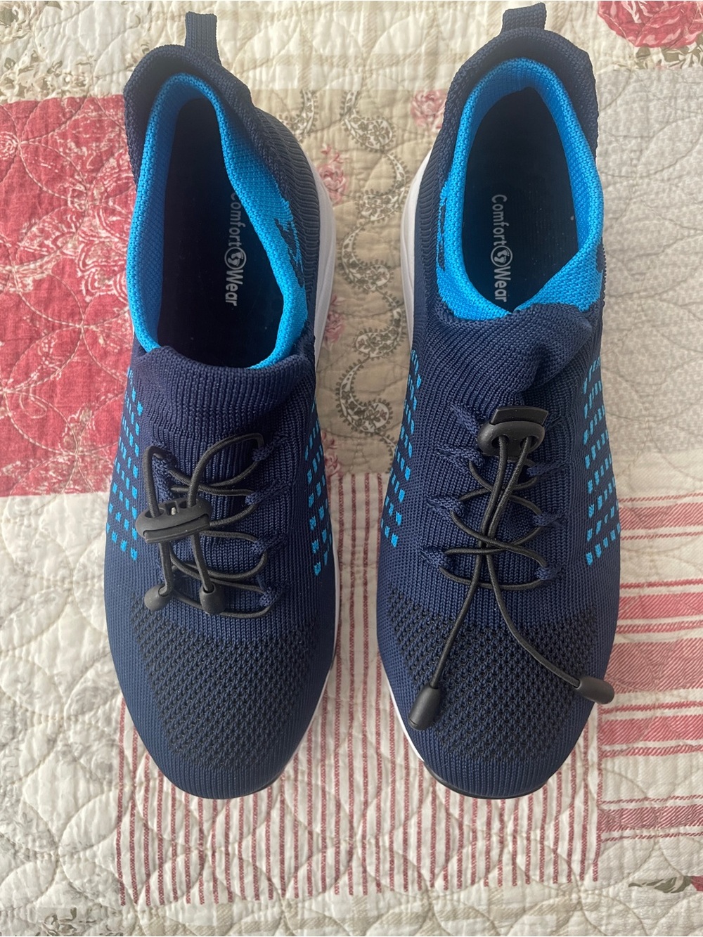 Comfort wear  Navy and Blue Knit Slip-On Sneakers